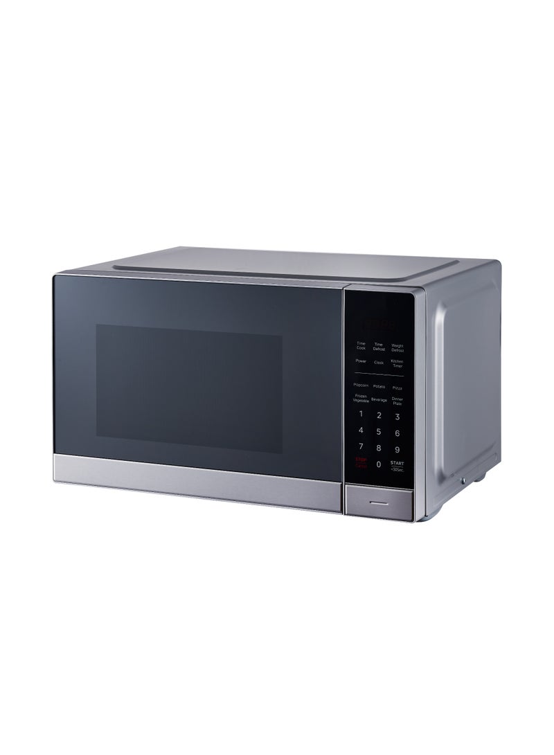 Tornado Solo Microwave Oven, 25 Liters, 900W, Silver Front with Mirror Door & Stainless Steel Frame, Auto Menu, Defrost Function & Push Button Door Open, TMDS-25-S-A. - Image 1